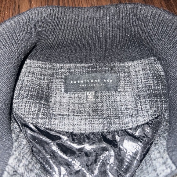 Forever 21 Men Los Angeles Varsity Bomber Retro Streetwear Coat Jacket Gray XL - Picture 3 of 16